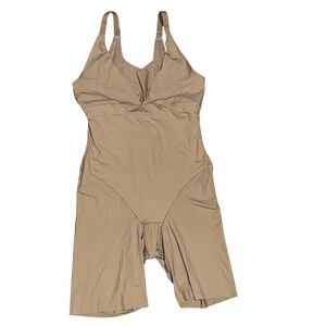 Maidenform‎ Womens Shapewear Full Slip Nude XL Tummy Control Split @ Leg Flaw